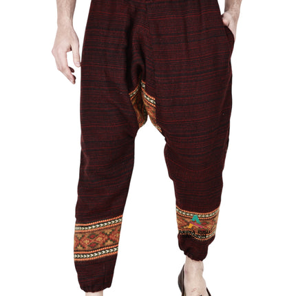yoga pajama for men loose maroon