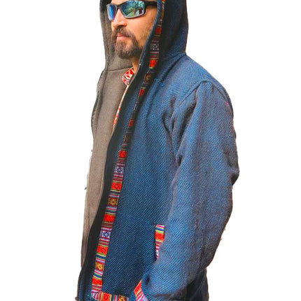 kinnauri traditional dress online loom himalaya comfy pahadi zipper hoodies in kullu design kullu patti online himachali hoodie manali jacket men kullu hoodie online, woolen hoodie, ladies jacket, nehru jacket, kullu patti jacket