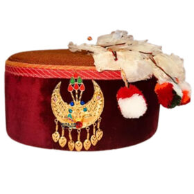 himachali topi red with flower and Kalgi golden himachali topi green with flower and Kalgi golden himachali kalgi topi silver kalgi price himachali topi with silver bhuttico caps