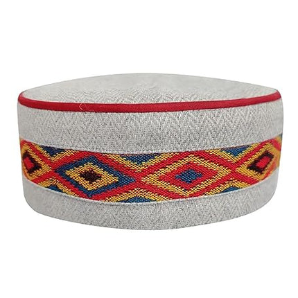 traditional kullu topi online mid grey centre border