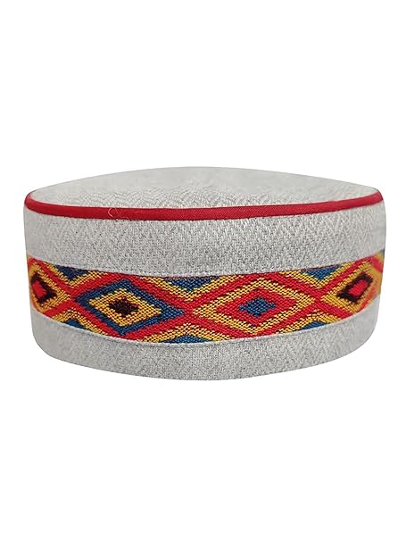 traditional kullu topi online mid grey centre border
