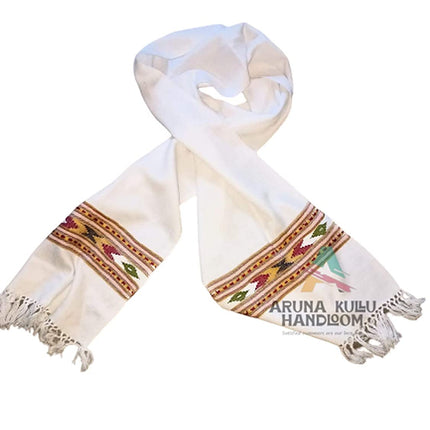 kullu mufflers Woollen Hand Woven Pure Embroidered Muffler white online himachali muffler manali muffler men muffler kullu mufflers kullu muffler , kinnauri muffler price , kinnauri muffler design , kinnauri muffler , himachali muffler , shri ram shawls, kullu online shopping , Himachal products online , himachal Pradesh dress online shopping , kullu muffler Woollen Hand Woven Pure Embroidered Muffler white himachali muffler men muffler manali muffler