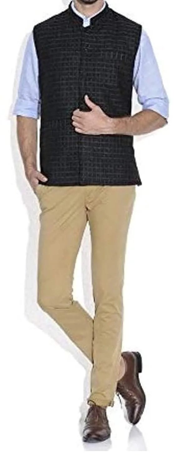 kullu patti nehru jacket black for men kullu nehru jacket 