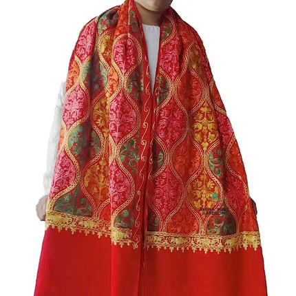 Kashmiri stole embroidered stoles online kashmiri stoles online india kashmiri aari work stoles online kashmiri pashmina stole Kashmiri stole