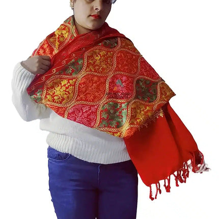 Kashmiri stole embroidered stoles online kashmiri stoles online india kashmiri aari work stoles online kashmiri pashmina stole Kashmiri stole