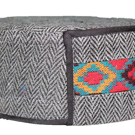 GREY CENTER BORDER kullu cap price online kullu cap himachali kullu cap drawing