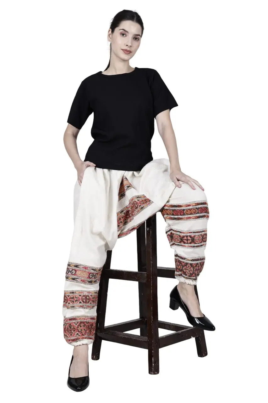 These woolen pajamas made with kullu shawls also called hippie pajama for men women pyjamas for ladies online India buy