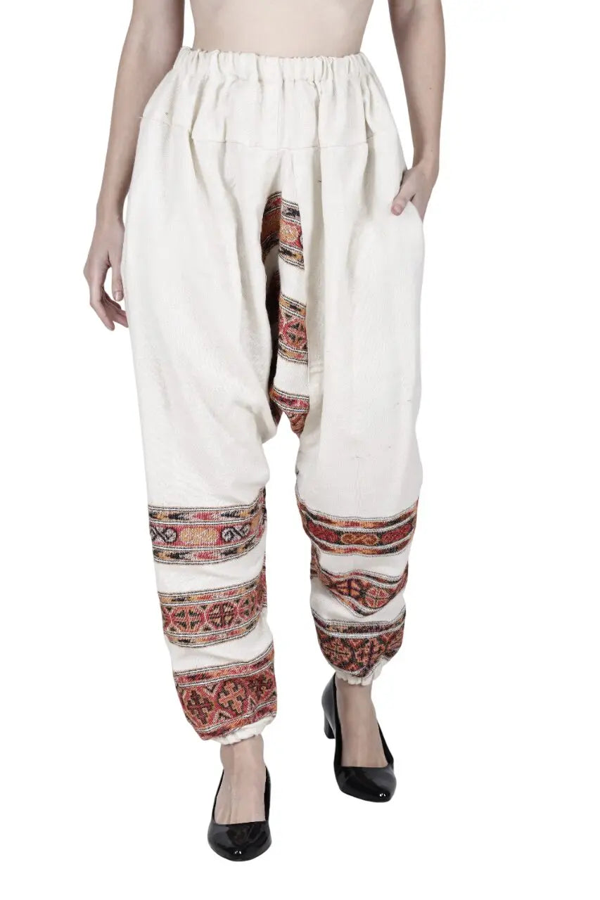 These woolen pajamas made with kullu shawls also called hippie pajama for men women pyjamas for ladies online India buy