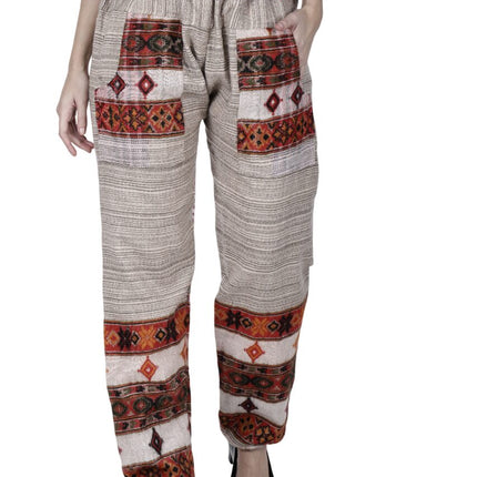 These woolen pajamas made with kullu shawls also called hippie pajama for men women pyjamas for ladies online India buy kullu kinnauri design pant 3 patti design