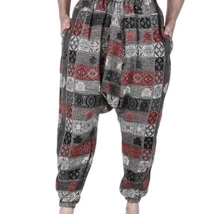 Pajama for men loose yoga chess design