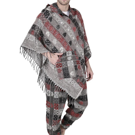 kullu shawl woolen poncho and pajama combo for men