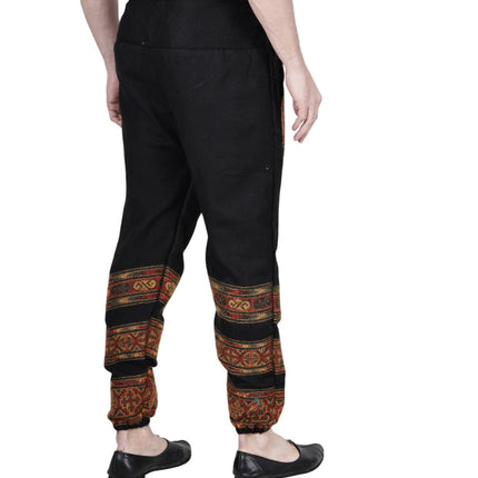 Woolen pajamas for winter black