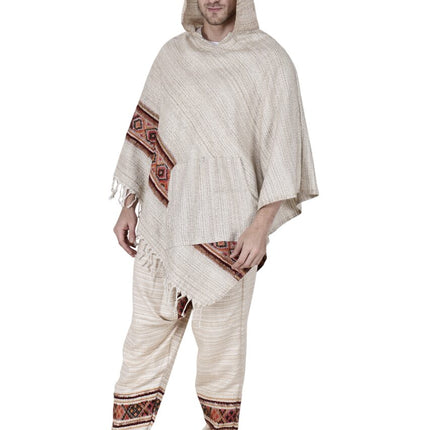 ogaram pajama ladies winter woolen warm pajamas for men gents Combo pajama and poncho black singal patti