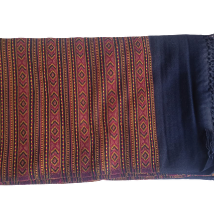 Hand Woven PASHMINA black  Shawl Beautiful Hand Woven Embroidered FOR Womne