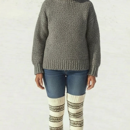 knitted leg warmers Wool Fleece Lined Leg Warmers Boot Toppers…