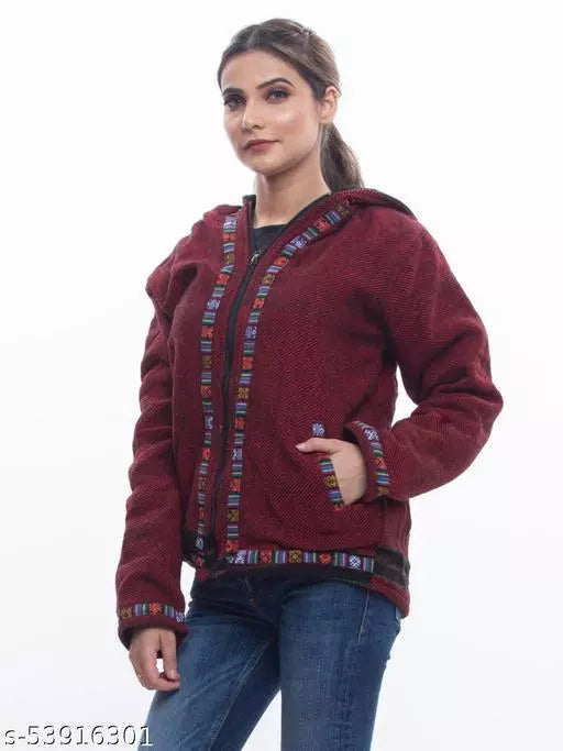 Pahadi hoodie Pahari Uttarakhand woolen hoodie for girls pahadi hoodie online shopping