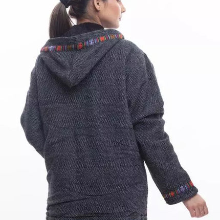 kullu jacket for ladies with hood r women Himachal handicrafts manali shopping online manali sweaters online