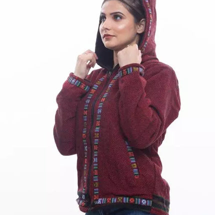 Pahadi hoodie Pahari Uttarakhand woolen hoodie for girls pahadi hoodie online shopping