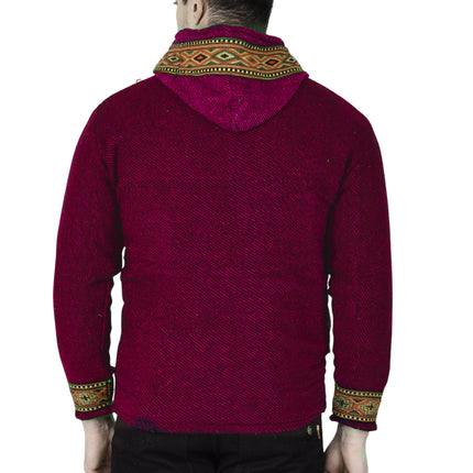 ZIPPER Jacket for MEN & Women maroon with kullu border